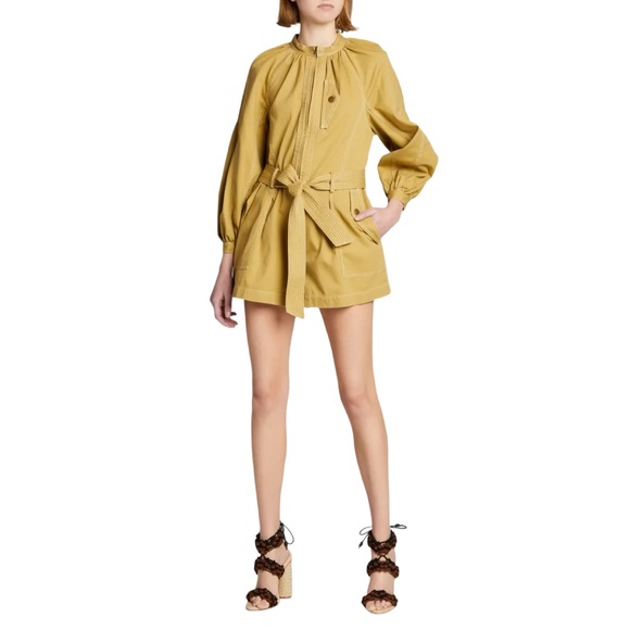 Ulla Johnson Piper Playsuit NWT | Fennel Seed | Size 10 - Picture 1 of 11